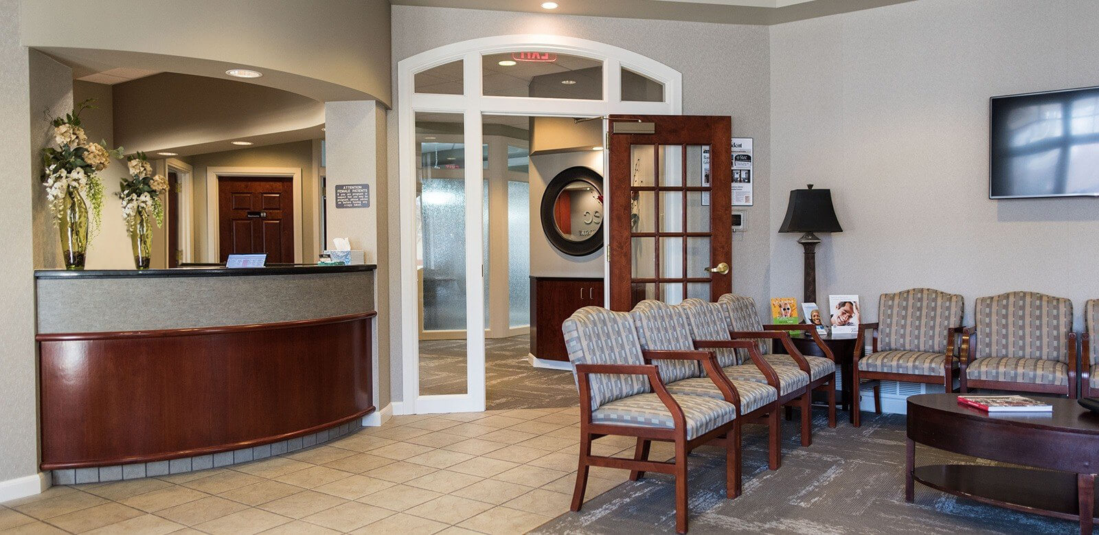 Relaxing waiting room in Grand Island Nebraska dental office