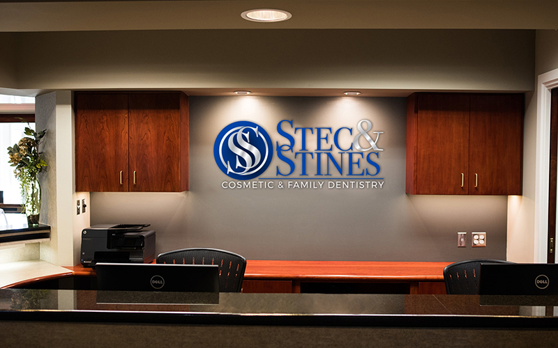 Reception desk at Stec & Stines Cosmetic & Family Dentistry